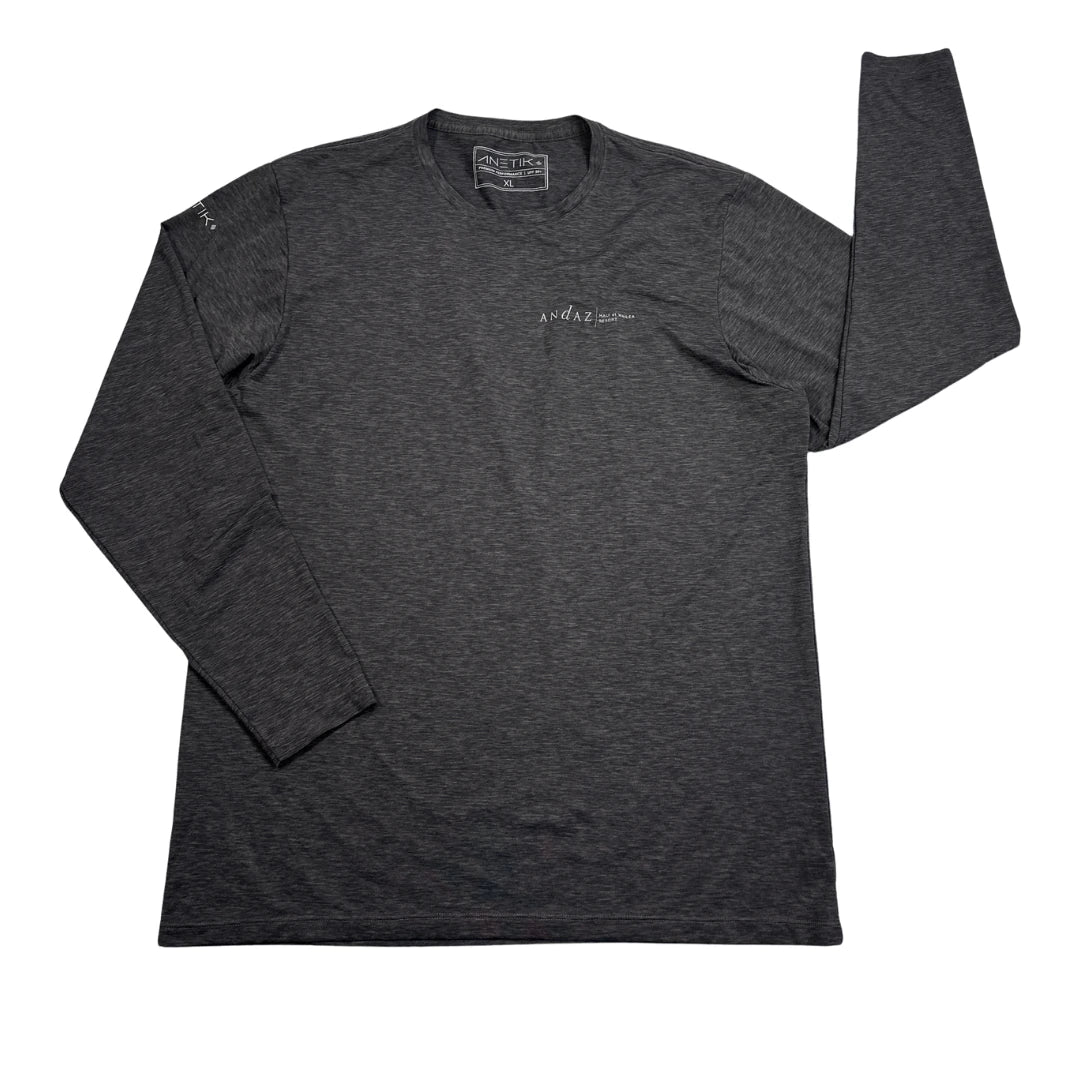ANETIK® Charcoal Grey Performance Long Sleeve T-Shirt(XL)