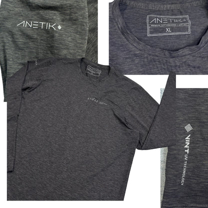 ANETIK® Charcoal Grey Performance Long Sleeve T-Shirt(XL)