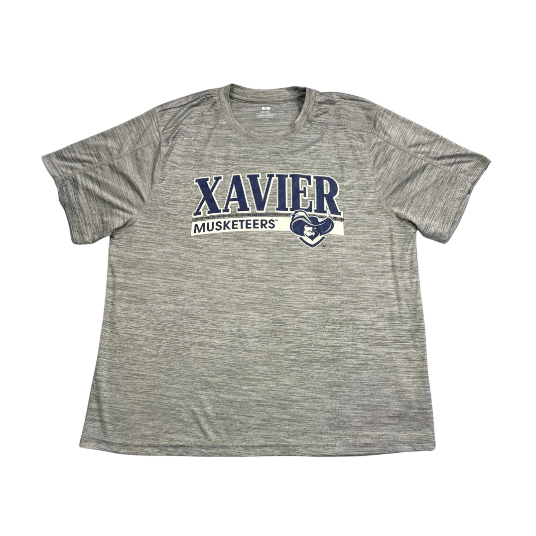 Xavier Musketeers® Grey Athletic Performance T-Shirt(XL)