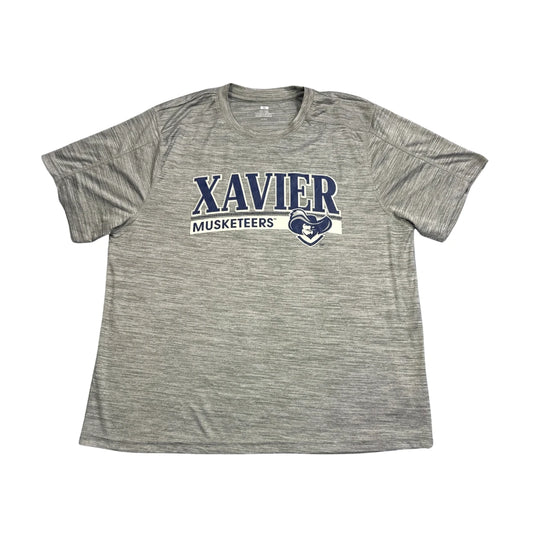 Xavier Musketeers® Grey Athletic Performance T-Shirt(XL)