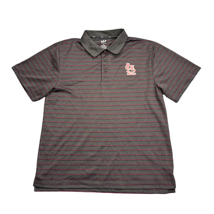 Dynasty® Grey Striped Polo Shirt(XL)