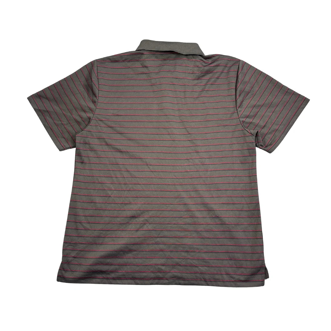Dynasty® Grey Striped Polo Shirt(XL)