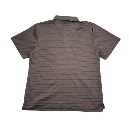 Dynasty® Grey Striped Polo Shirt(XL)