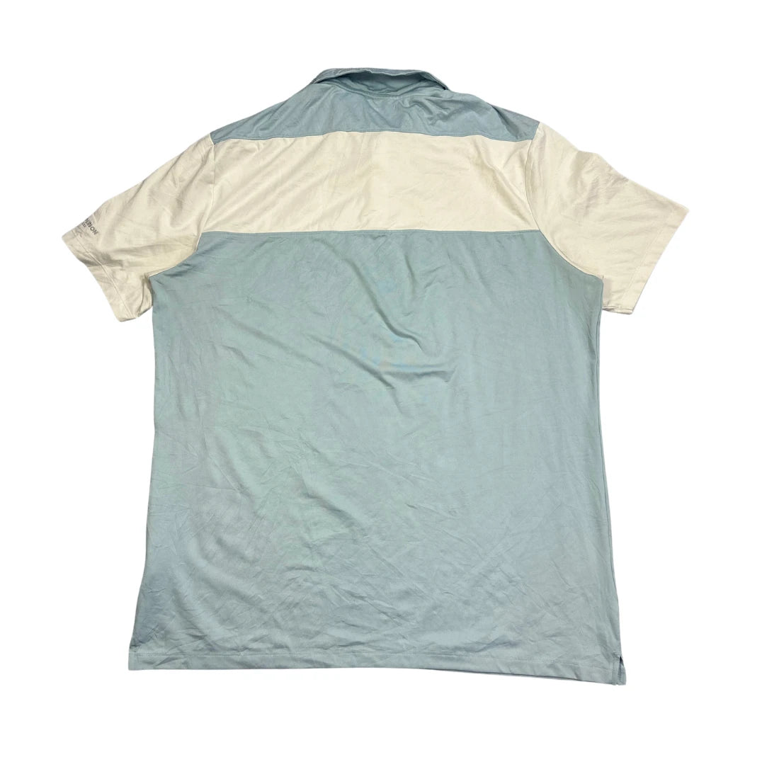 Nike® White Blue Dri-FIT Golf Polo Shirt(L)