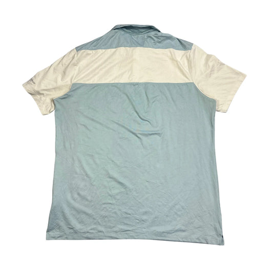 Nike® White Blue Dri-FIT Golf Polo Shirt(L)