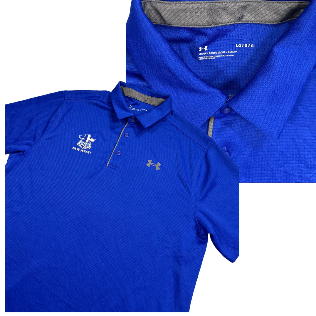 Under Armour® Royal Blue Performance Polo Shirt(L)