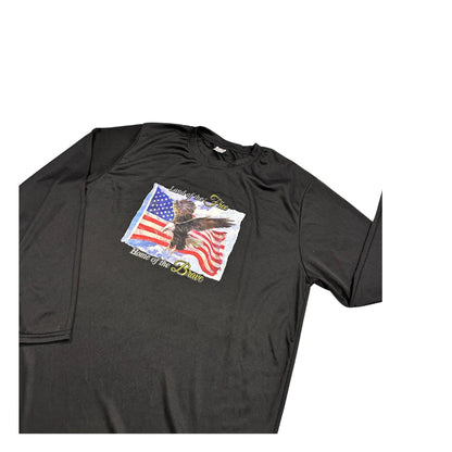 Eagle Graphic Black Long Sleeve Performance T-Shirt(L)
