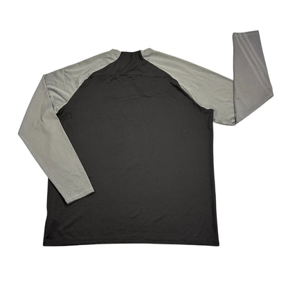 Adidas® Black Grey Basketball Performance Long Sleeve T-Shirt(XL)