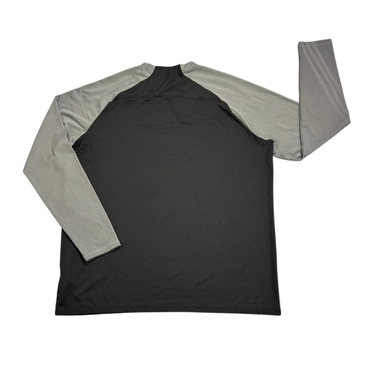 Adidas® Black Grey Basketball Performance Long Sleeve T-Shirt(XL)