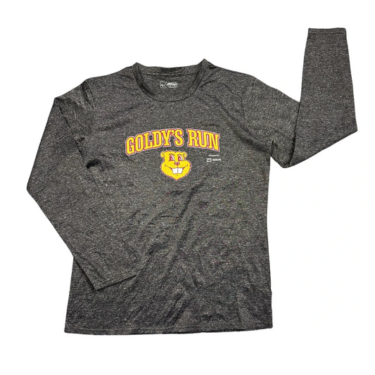MNRun® Charcoal Graphic Performance Long Sleeve T-Shirt(S)