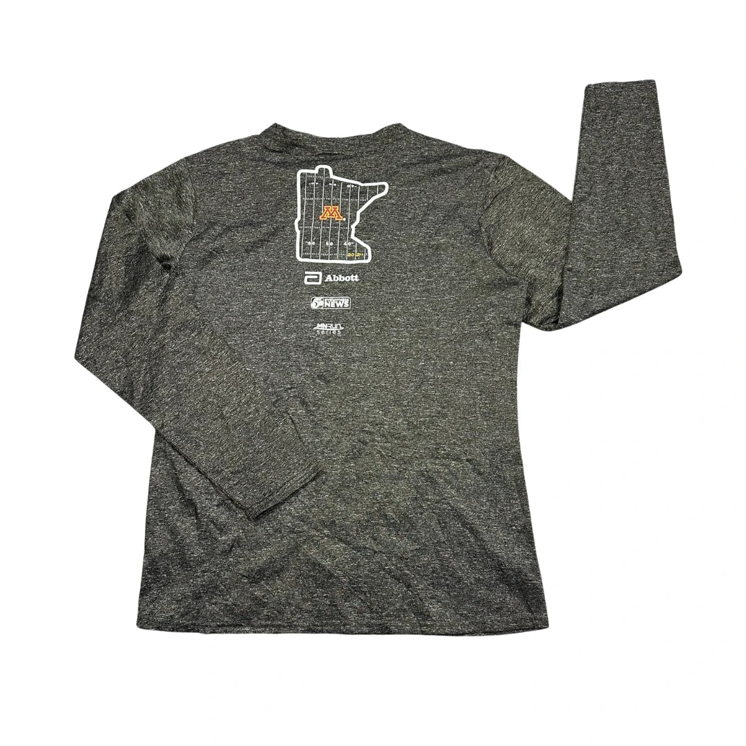 MNRun® Charcoal Graphic Performance Long Sleeve T-Shirt(S)