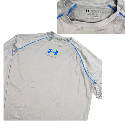 Under Armour® Light Grey HeatGear Performance Long Sleeve T-Shirt(XL)