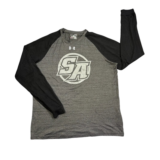 Under Armour® Grey Black Performance Long Sleeve T-Shirt(M)