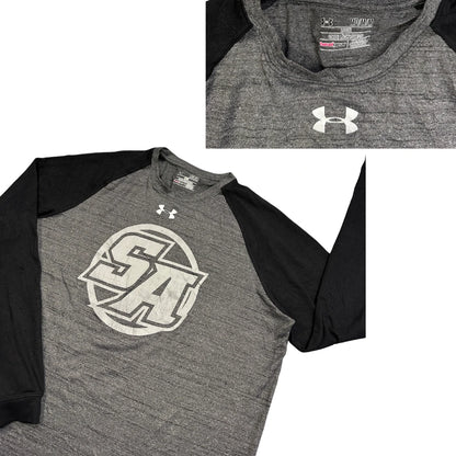 Under Armour® Grey Black Performance Long Sleeve T-Shirt(M)