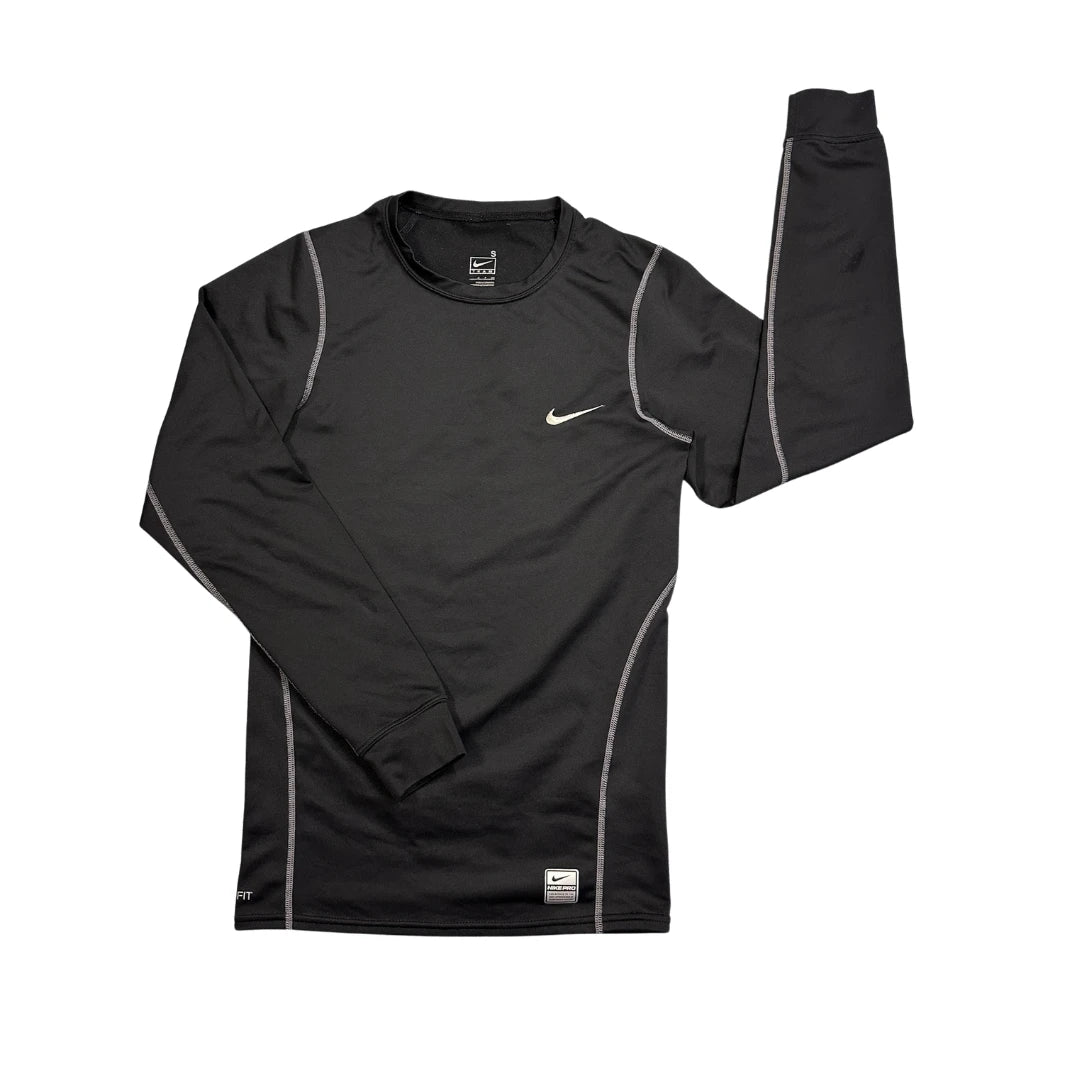 Nike® Black Dri-FIT Compression Performance Long Sleeve T-Shirt(S)