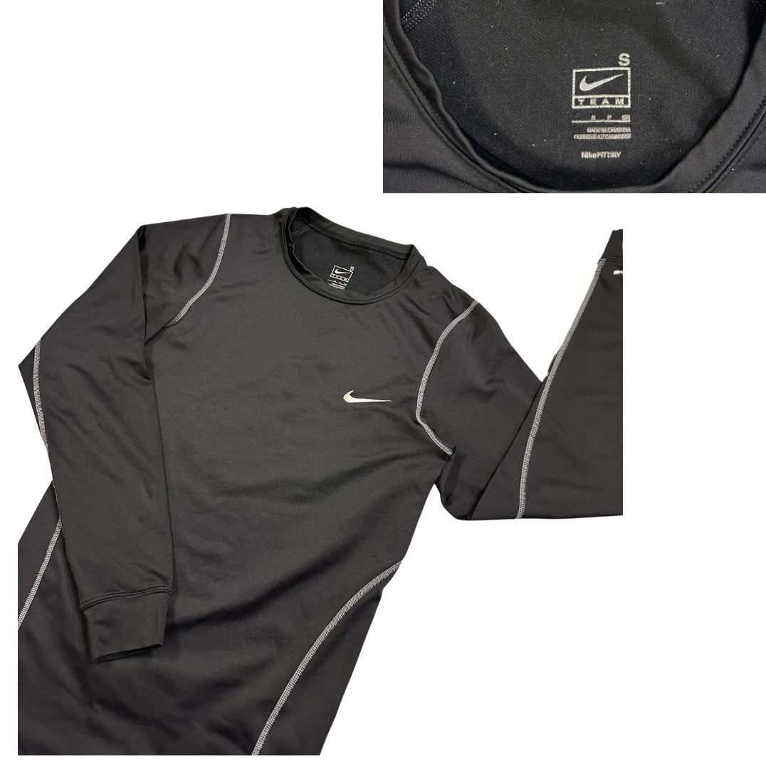 Nike® Black Dri-FIT Compression Performance Long Sleeve T-Shirt(S)