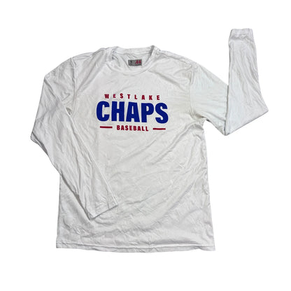 A4® White Graphic Long Sleeve Performance T-Shirt(S)