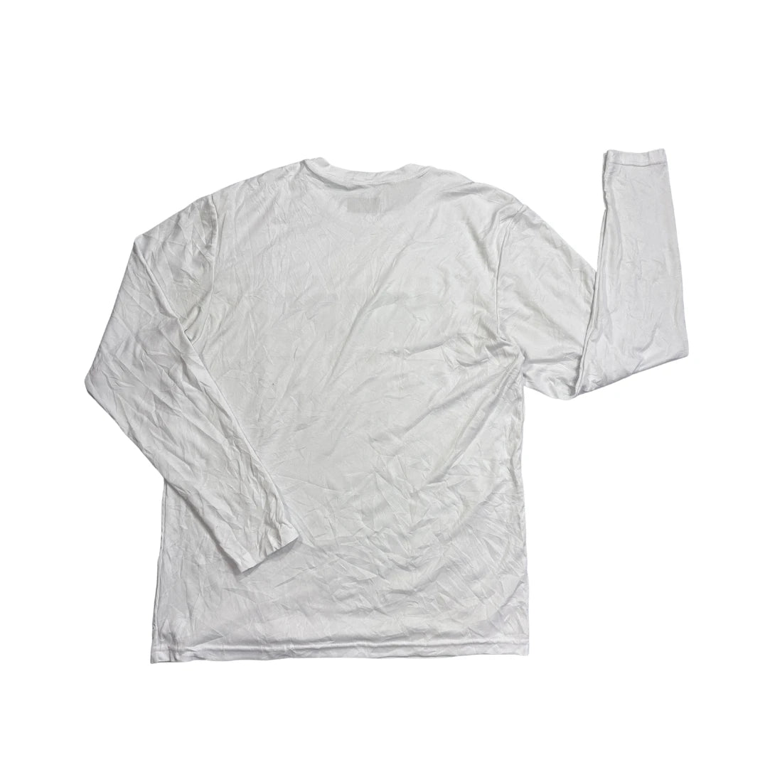 A4® White Graphic Long Sleeve Performance T-Shirt(S)