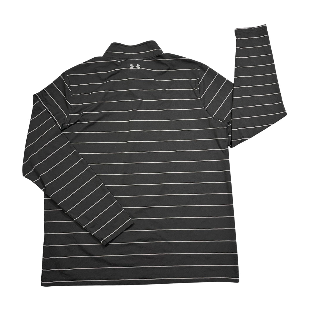 Under Armour® Grey Striped Quarter Zip Performance Top(XL)