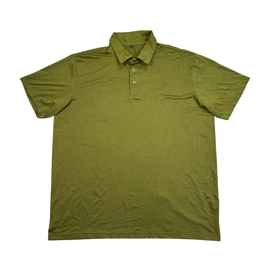 Performance Olive Green Athletic Polo T-Shirt(XL)