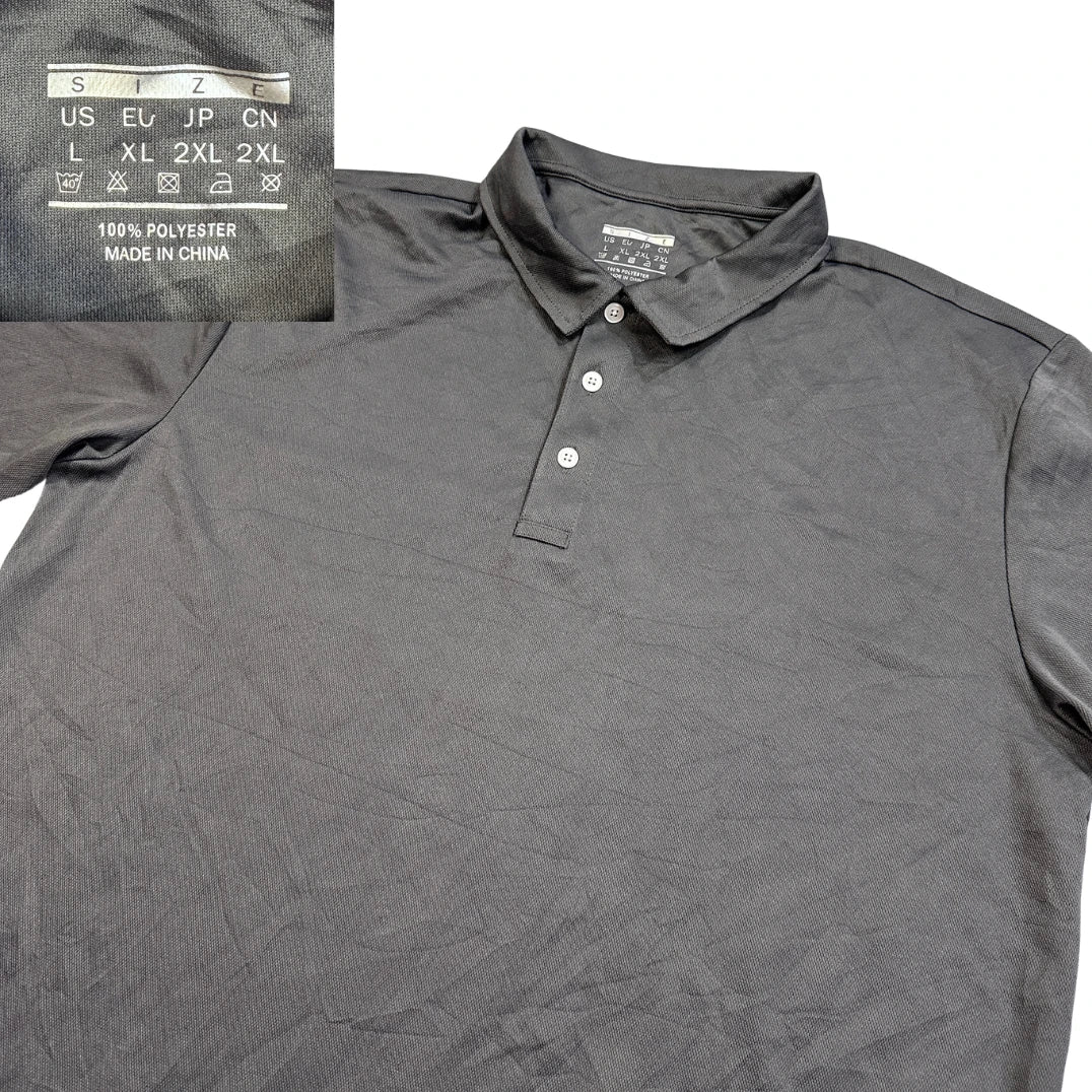 Performance® Charcoal Grey Athletic Polo T-Shirt(L)