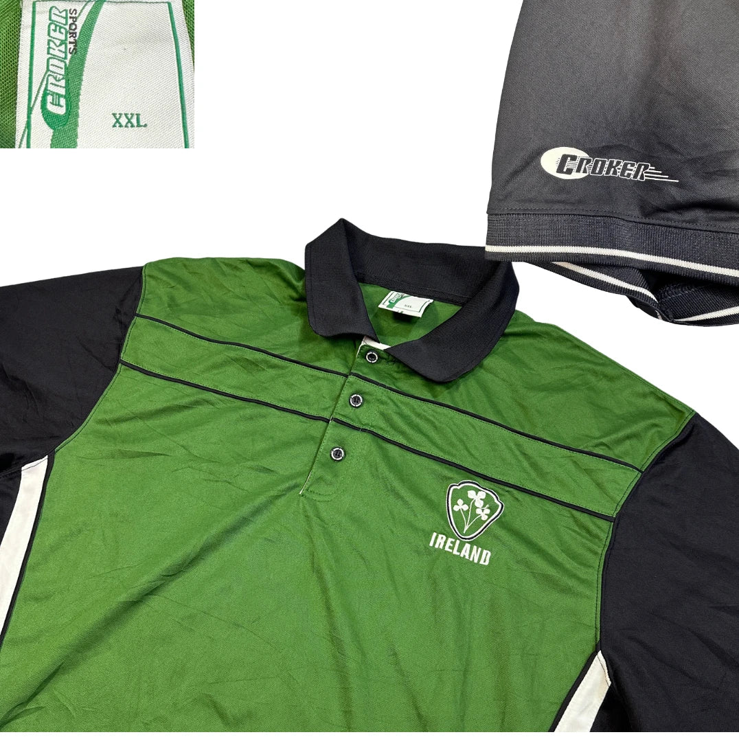Croker® Green Ireland Sports Polo T-Shirt(XL)