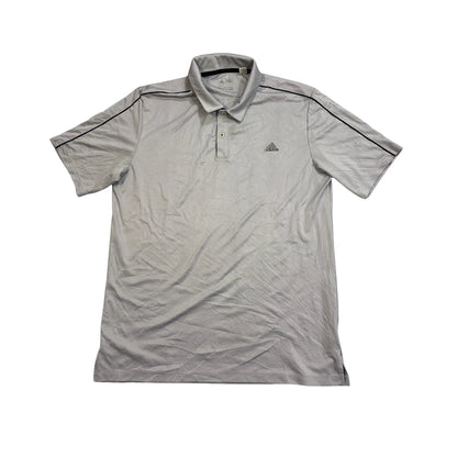 Adidas® Light Grey Performance Polo T-Shirt(M)