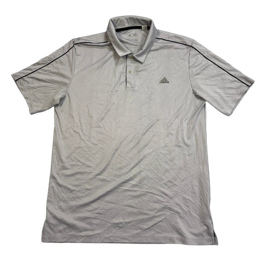 Adidas® Light Grey Performance Polo T-Shirt(M)