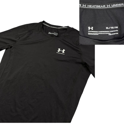 Under Armour® Black HeatGear Compression T-Shirt(XL)