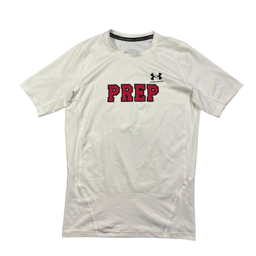 Under Armour® White HeatGear Compression T-Shirt(L)