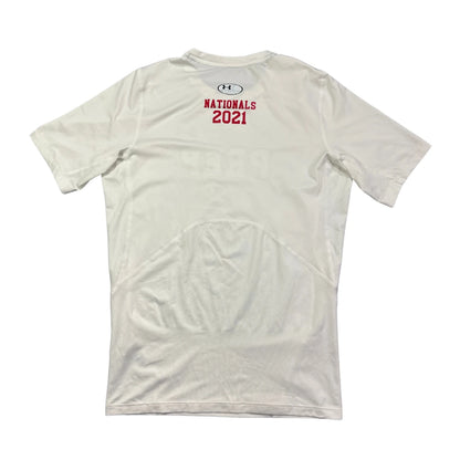 Under Armour® White HeatGear Compression T-Shirt(L)