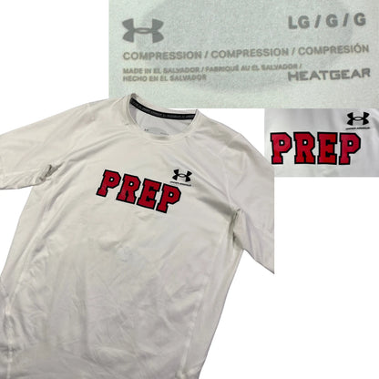 Under Armour® White HeatGear Compression T-Shirt(L)