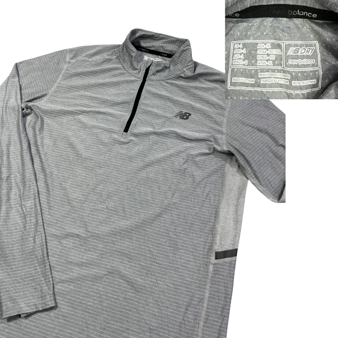 New Balance® Grey Half-Zip Performance Pullover(L)