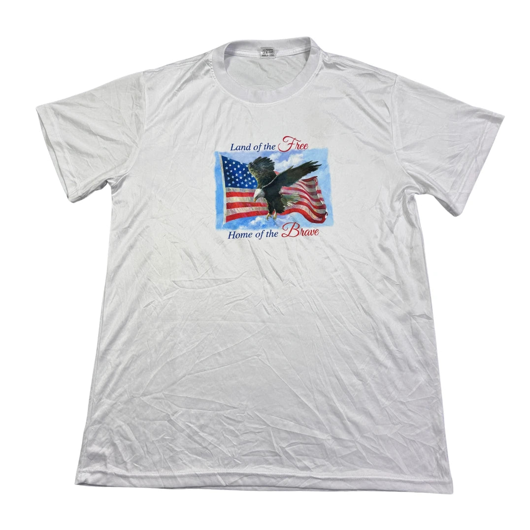 Zeno® White Graphic Crew Neck T-Shirt(L)