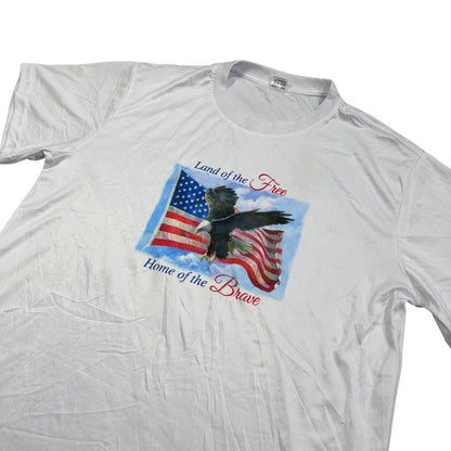 Zeno® White Graphic Crew Neck T-Shirt(L)