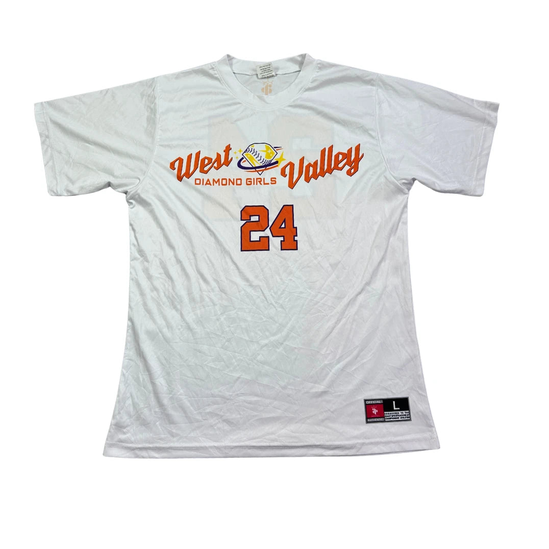 White Graphic Sports T-Shirt(L)
