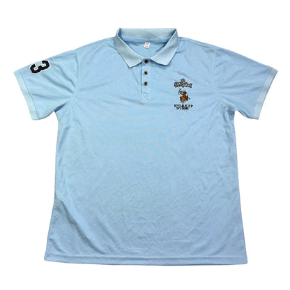 Light Blue Polo Collar T-Shirt(L)