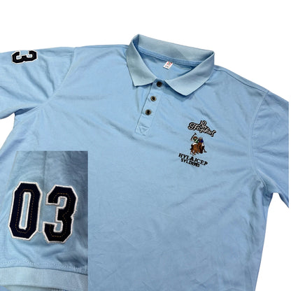 Light Blue Polo Collar T-Shirt(L)
