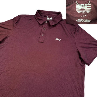 American Eagle® Maroon Polo T-Shirt(L)
