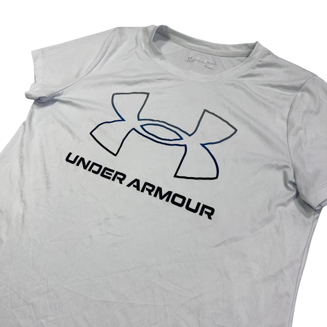 Under Armour® White Graphic Performance T-Shirt(L)