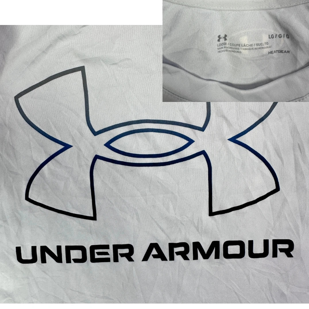 Under Armour® White Graphic Performance T-Shirt(L)