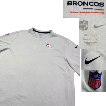 🏈 Nike® White Denver Broncos NFL Performance T-Shirt(2XL)
