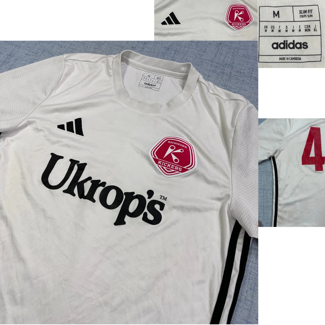 ⚽ Adidas® White Richmond Kickers Soccer Jersey(M)