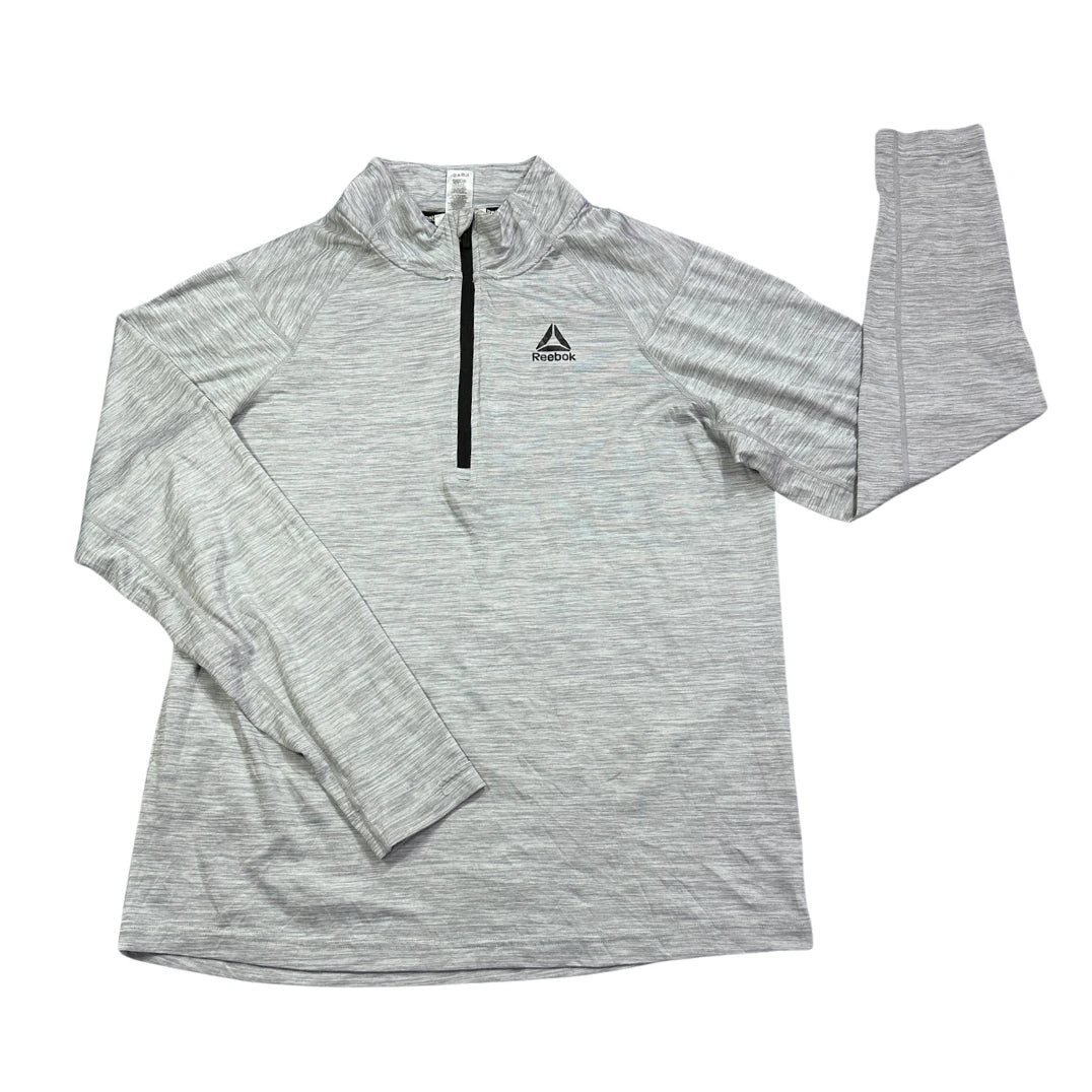 🏃 Reebok® Grey Quarter Zip Performance Pullover(M)