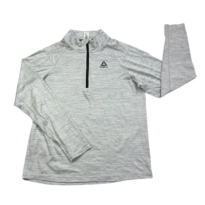 🏃 Reebok® Grey Quarter Zip Performance Pullover(M)