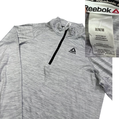 🏃 Reebok® Grey Quarter Zip Performance Pullover(M)