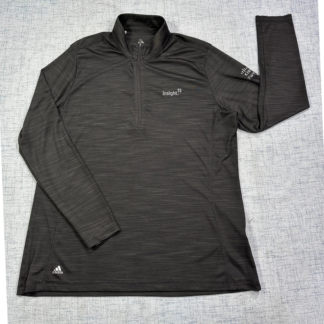 Adidas® Black Quarter Zip Performance Training Top(XL)