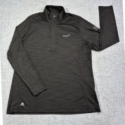 Adidas® Black Quarter Zip Performance Training Top(XL)