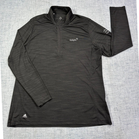 Adidas® Black Quarter Zip Performance Training Top(XL)