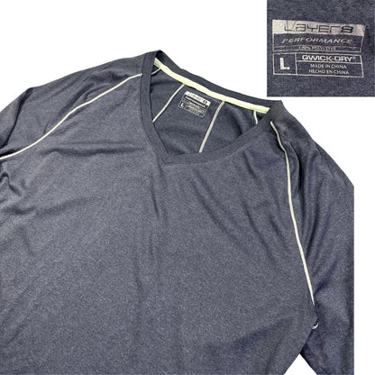Layer 8® Blue V-Neck Performance T-Shirt